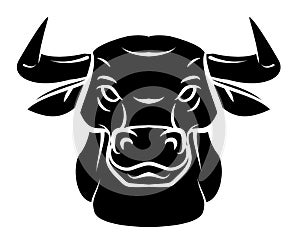 Bull Head Tattoo Vector Illustration