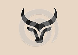 Bull head vector logo concept