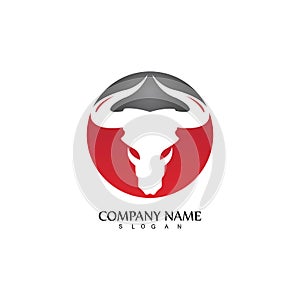 Bull horn logo and symbol template icons app