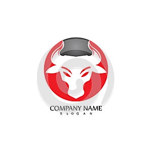 Bull horn logo and symbol template icons app