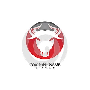 Bull horn logo and symbol template icons app