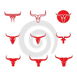 Bull horn  Logo Template vector icon illustration photo