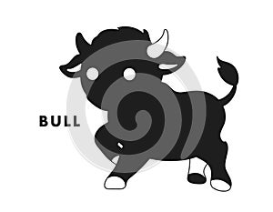 Bull isolated vector Silhouettes