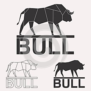 Bull logo set