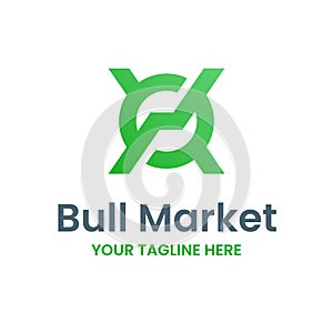 Bull Market Stock Analyze Graph Invest Logo