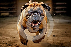 Bull Mastiff running