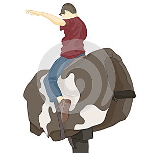 Bull Riding Man