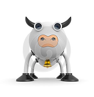 Bull robor or may be cow. Cute character