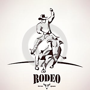Bull rodeo symbol photo