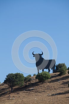 Bull-shaped billboard in Spain