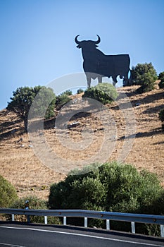 Bull-shaped billboard in Spain