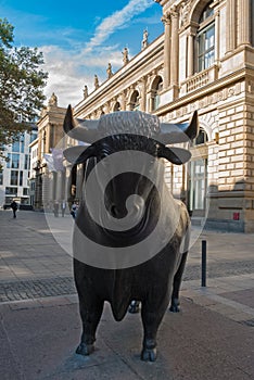 Bull Statue at the Frankfurt Stock Exchange