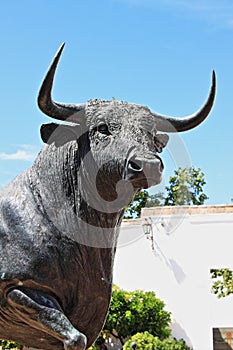 Bull statue in Ronda photo