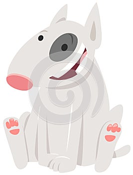 Bull terrier dog cartoon character