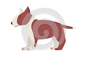 Bull terrier Dog Cute funny cartoon animal
