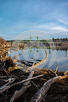 Bullards Bridge in Bandon Oregon spans the Coquille River