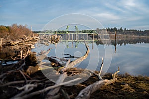 Bullards Bridge in Bandon Oregon spans the Coquille River