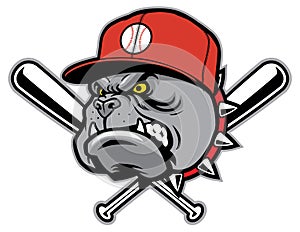 Bulldog as a baseball mascot