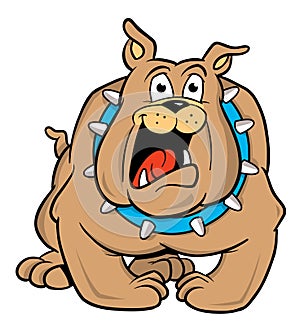 Bulldog cartoon illustration photo