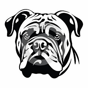 Bulldog Dogs Head Vinyl Decal - Free Download