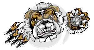 Bulldog Golf Sports Mascot