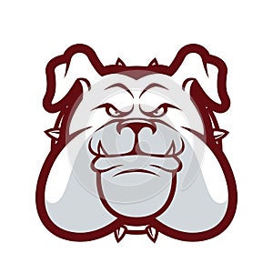 Bulldog head mascot