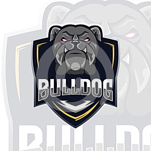 Bulldog Logo Mascot Vector Illustration for teammate