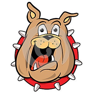 Bulldog mascot cartoon illustration