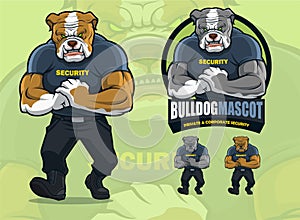 Bulldog Mascot for Security Company with optional skin colors photo