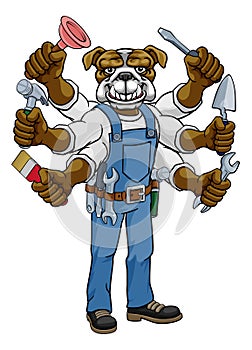 Bulldog Multitasking Handyman Holding Tools