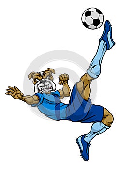 Bulldog Soccer Football Player Sports Mascot