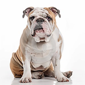 Bulldog with a wrinkly face