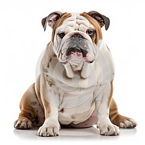 Bulldog with a wrinkly face