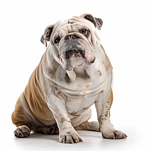 Bulldog with a wrinkly face
