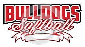 Bulldogs Softball Design With Banner
