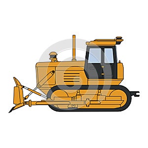 Bulldozer with blade