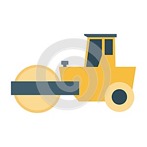 Bulldozer Color Vector Icon which can easily modify or edit