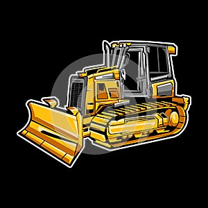 Bulldozer Construction Machine Vector