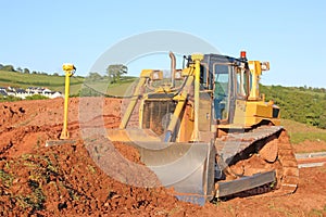 Bulldozer on a construction site