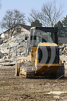 Bulldozer at a construction site