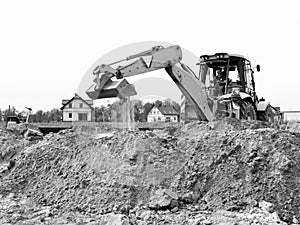 Bulldozer on construction site