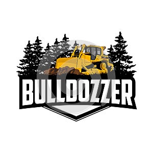 Bulldozer emblem logo