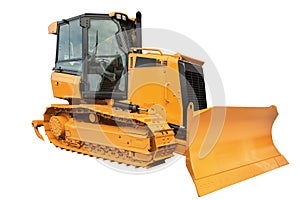 Bulldozer excavator , isolated on white with clipping path