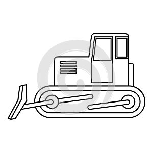 Bulldozer icon outline