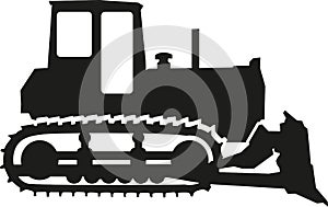 Bulldozer icon vector