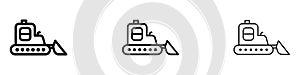 Bulldozer icon vector