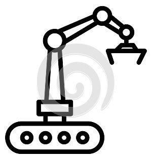 Bulldozer Isolated Vector Icon which can easily modify or edit
