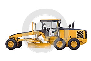 Bulldozer, isolated on white