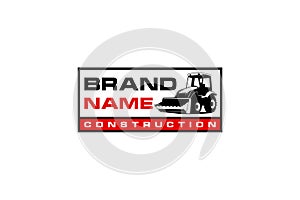 Bulldozer logo template vector. Heavy equipment logo vector for construction company. Creative excavator illustration for logo