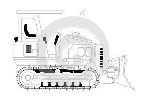 Bulldozer vector illustration photo